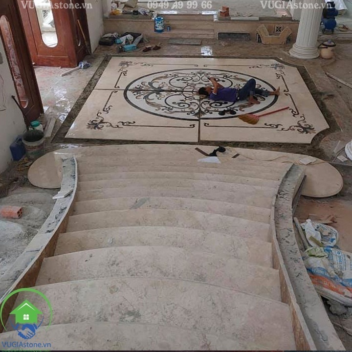 Đá marble kem nhiệt đới tự nhiên