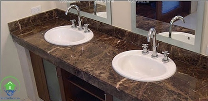 Đá marble nâu đậm