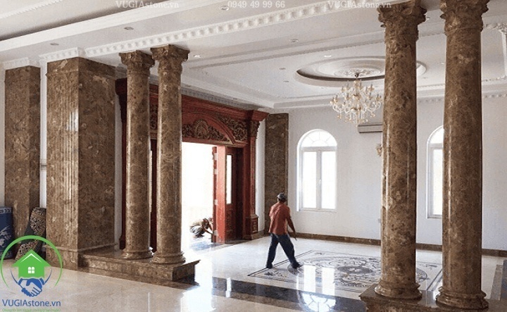 Đá marble nâu đậm
