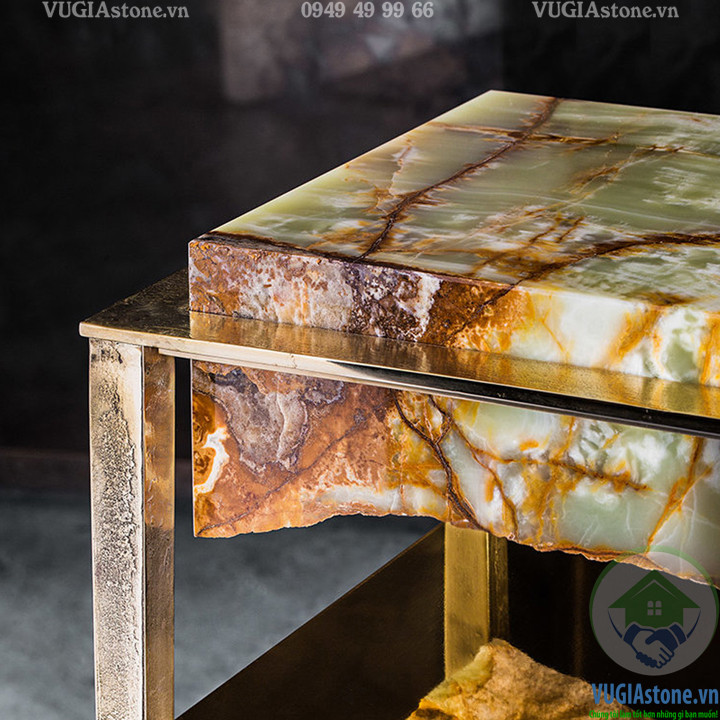 Đá tự nhiên dark green onyx