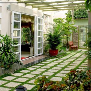 Mẫu đá lát sân vườn Hà Nội